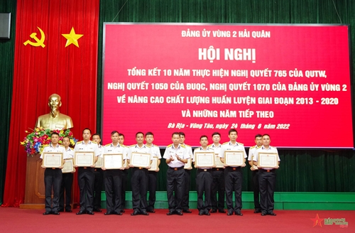 Đảng ủy Vùng 2 Hải quân tổng kết 10 năm thực hiện Nghị quyết 765 của Quân ủy Trung ương